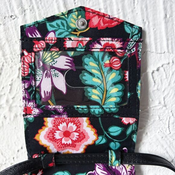 Vera Bradley Iconic RFID Envelope Crossbody Purse Vines Floral Wallet Bag - Picture 4 of 8